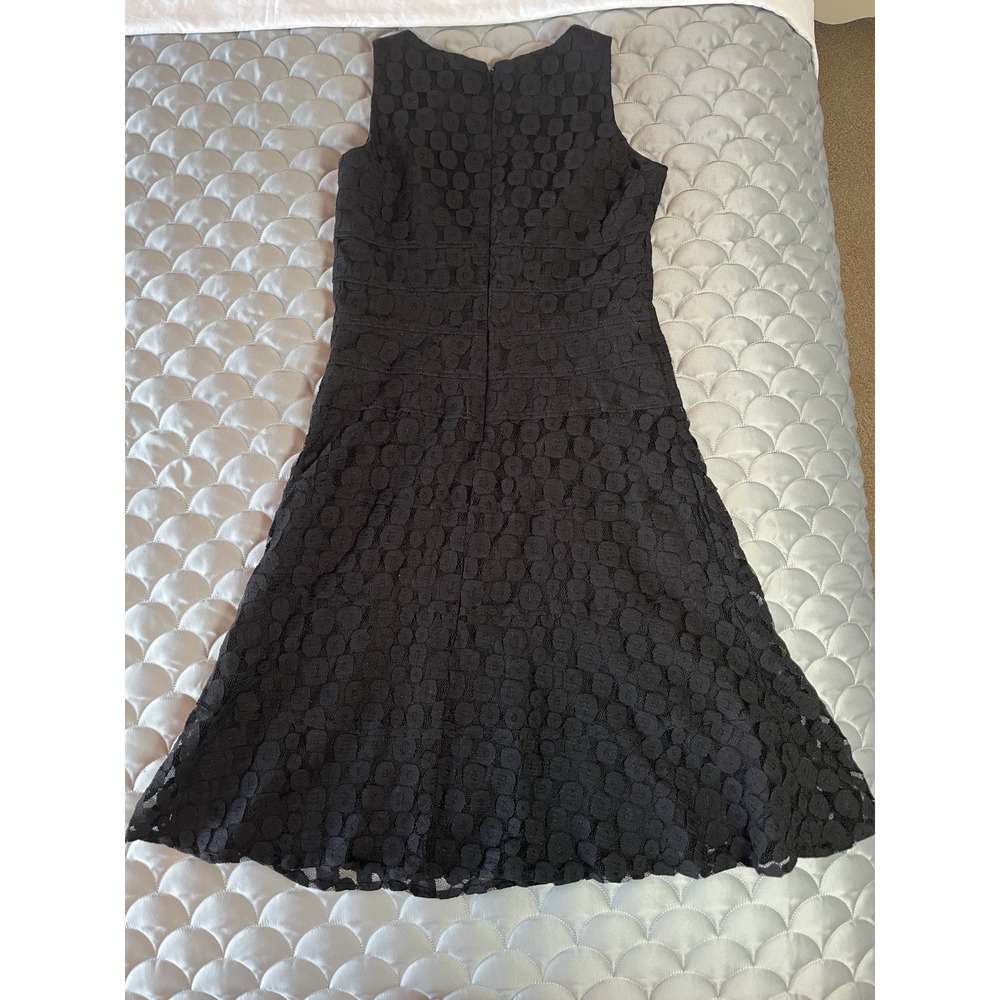 Anne Klein Womens Black Textured Dot Lace Sleeveless Shift Dress Size 2 Classic - Picture 8 of 8
